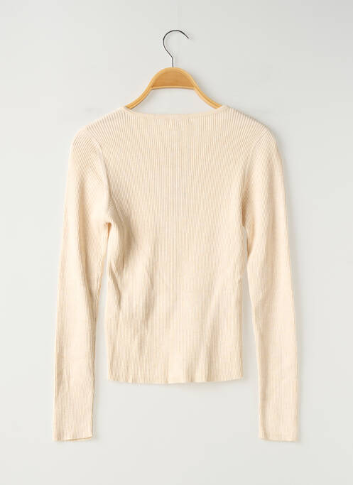 Gilet manches longues coupe cintrée beige STRADIVARIUS femme