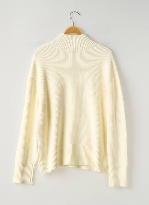 Pull maille tricot manches longues beige CAMAIEU femme