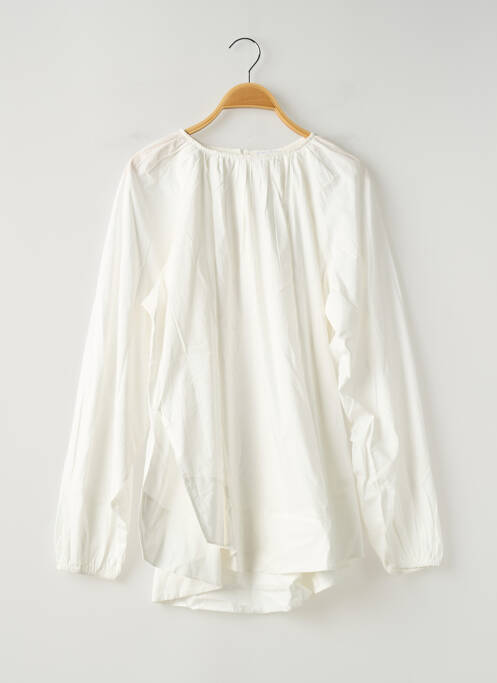 Blouse col rond manches longues blanc CAMAIEU femme