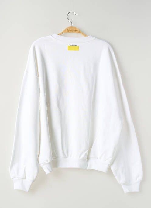 Sweat-shirt sérigraphie floquée manches longues blanc MUGO DEPARTMENT femme