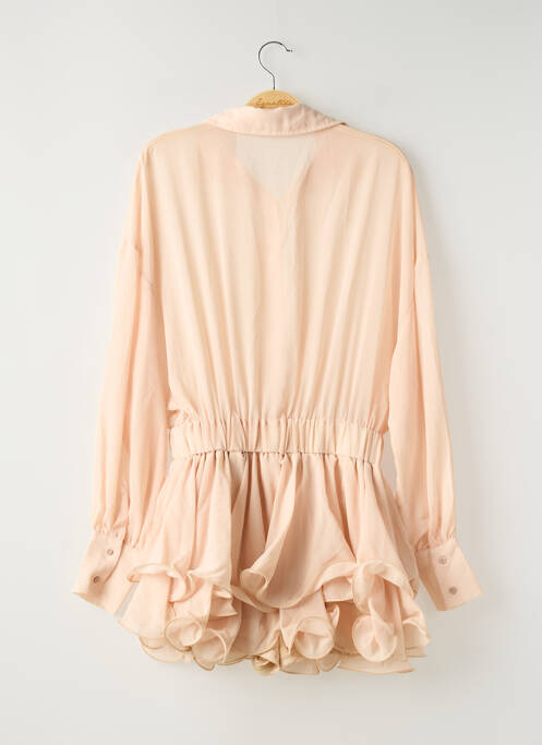 Combishort col chemisier manches longues beige PRETTY LITTLE THING femme