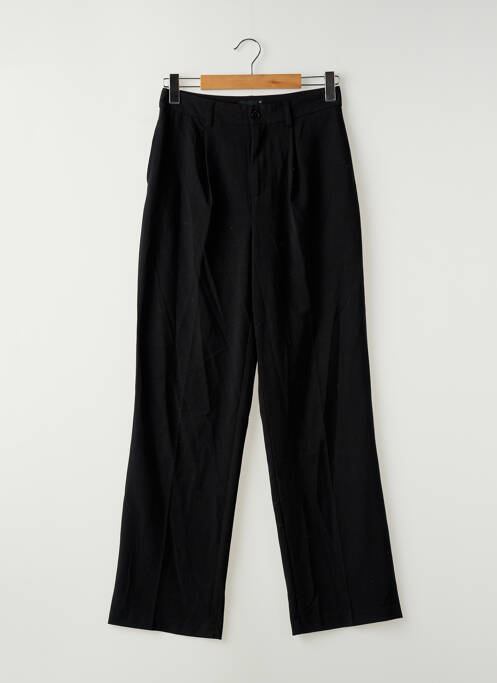 Pantalon large fermeture zippée sous rabat boutonné taille normale noir GINA TRICOT femme