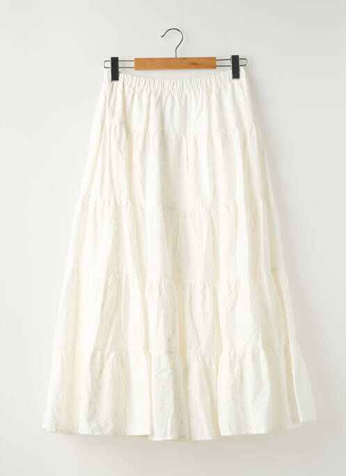 Jupe mi-longue blanc SAINT TROPEZ femme