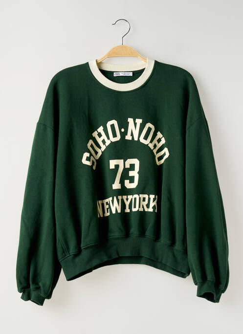 Sweat-shirt vert ZARA femme