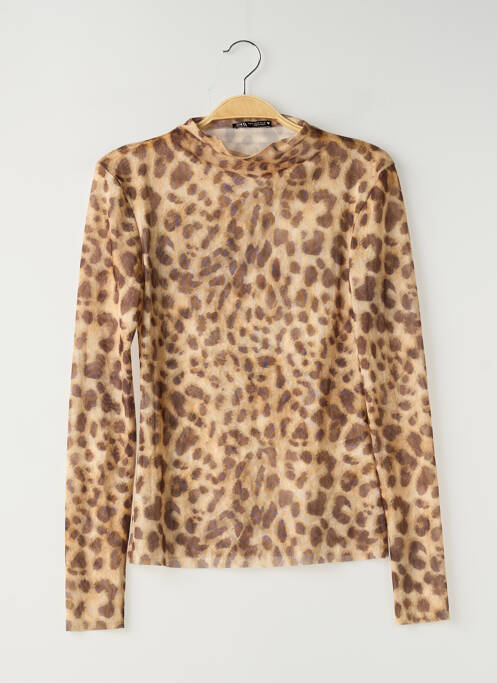 T-shirt beige ZARA femme