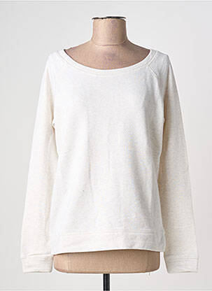 Sweat-shirt manches longues manches longues beige T-SKOPE femme