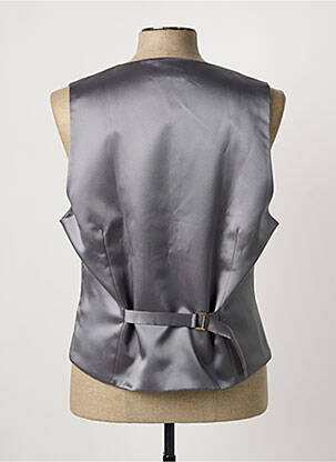 Gilet sans manche effet matière satinée gris GREGE CREATION homme
