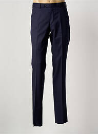 Pantalon droit taille à pinces taille normale bleu SCABAL homme