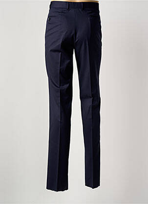 Pantalon droit taille à pinces taille normale bleu SCABAL homme