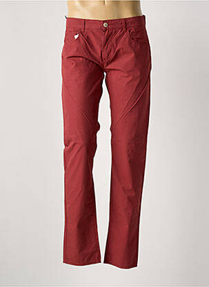 Pantalon slim fermeture zippée sous rabat boutonné taille normale rouge TRUSSARDI JEANS homme