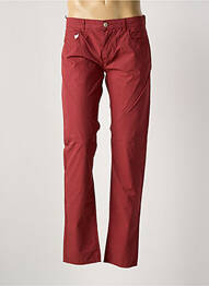 Pantalon slim fermeture zippée sous rabat boutonné taille normale rouge TRUSSARDI JEANS homme