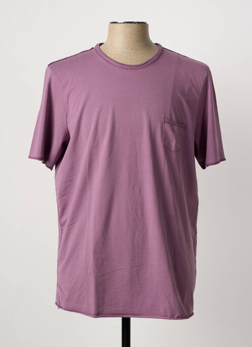 T-shirt stretch manches courtes violet GRAN SASSO homme