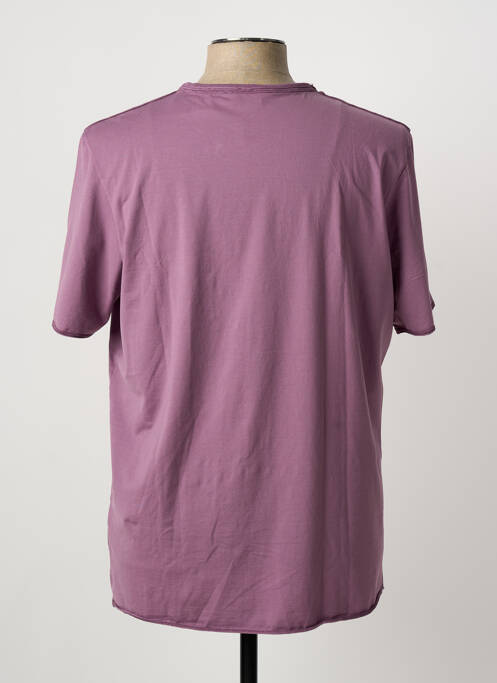 T-shirt stretch manches courtes violet GRAN SASSO homme