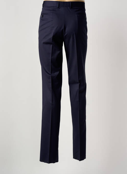 Pantalon droit taille à pinces taille normale bleu SCABAL homme