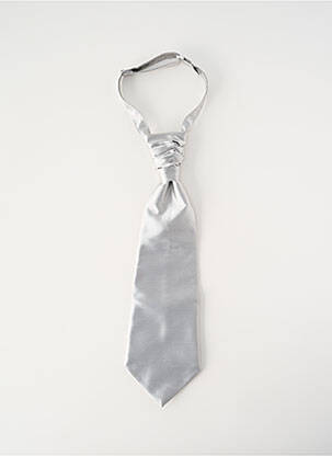 Cravate effet matière satinée argent GRÈGE homme
