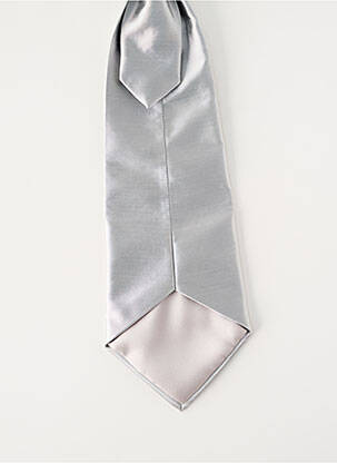 Cravate effet matière satinée argent GRÈGE homme