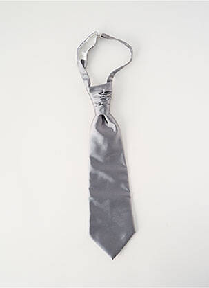 Cravate effet matière satinée gris fonce GRÈGE homme