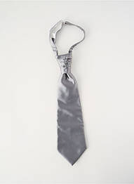 Cravate effet matière satinée gris fonce GRÈGE homme