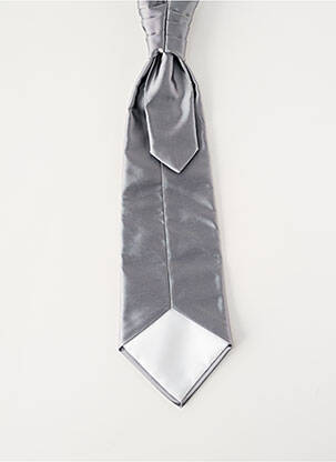 Cravate effet matière satinée gris fonce GRÈGE homme