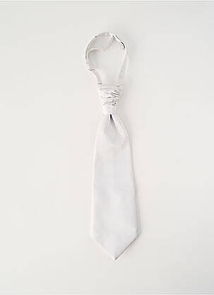 Cravate effet matière satinée blanc GRÈGE homme