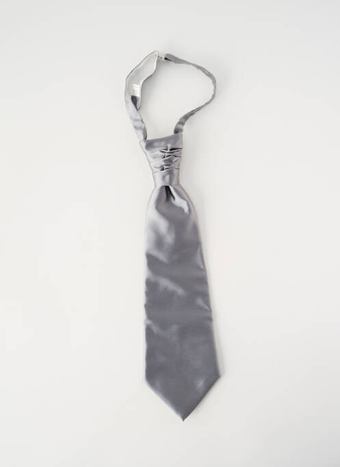Cravate effet matière satinée gris fonce GRÈGE homme