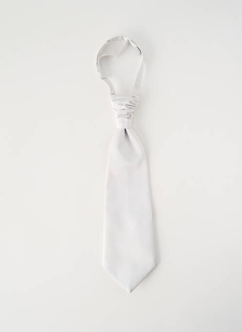 Cravate effet matière satinée blanc GRÈGE homme