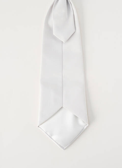 Cravate effet matière satinée blanc GRÈGE homme