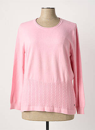 Pull coupe cintrée manches longues rose HAJO femme