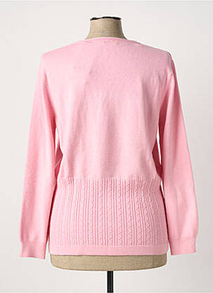 Pull coupe cintrée manches longues rose HAJO femme