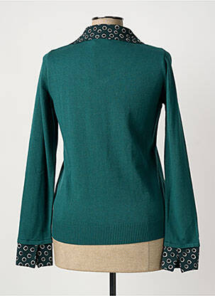Pull coupe cintrée manches longues vert TELMAIL femme