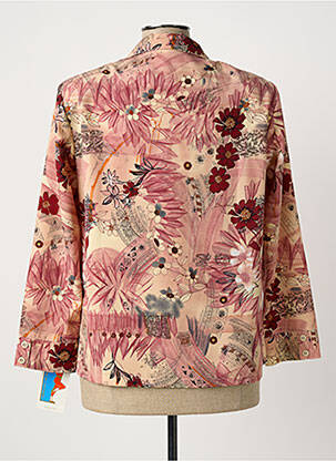 Chemisier imprimé fleurs manches longues rose MARYVET femme