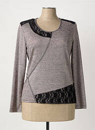 Top stretch manches longues rose ANNA LAURA W. femme