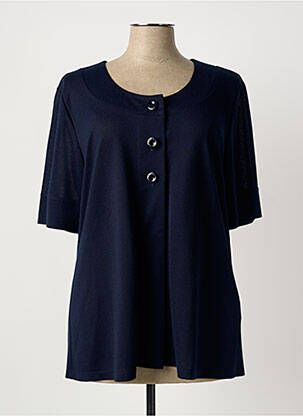 Veste casual col rond bleu FINNKARELIA femme