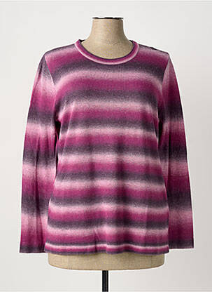 Pull coupe cintrée manches longues violet HAJO femme