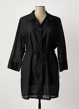Tunique manches longues légère et transparente noir MEGAN PARIS femme