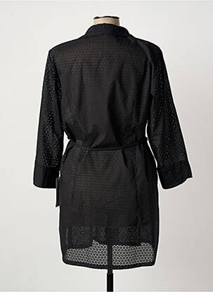 Tunique manches longues légère et transparente noir MEGAN PARIS femme