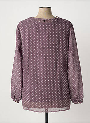 Blouse légère et transparente manches longues violet BARBARA LEBEK femme