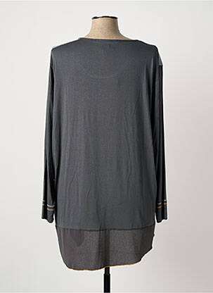 Tunique manches longues tissage crêpe gris KAKIE femme