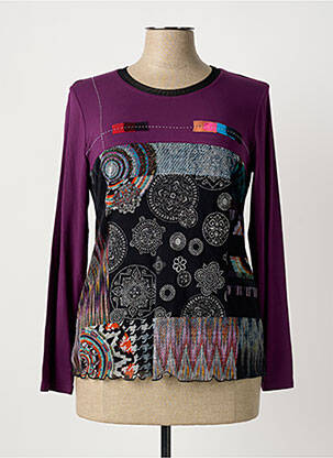 Top stretch manches longues violet TELMAIL femme