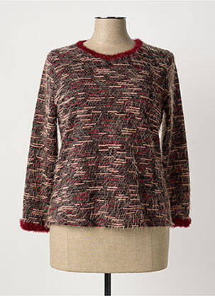 Pull coupe cintrée manches longues rouge NAYAT femme