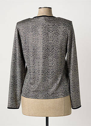 Top stretch manches longues gris ANNA LAURA W. femme