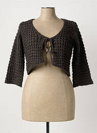 Gilet manches longues manches 3/4 gris TELMAIL femme