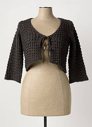 Gilet manches longues manches 3/4 gris TELMAIL femme