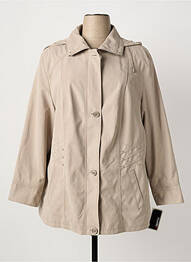 Trench tissage popeline a capuche beige BARBARA LEBEK femme