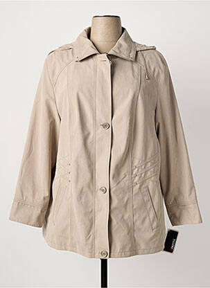 Trench capuche amovible a capuche beige BARBARA LEBEK femme
