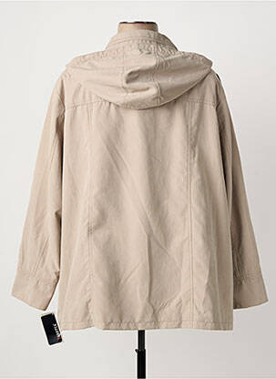 Trench tissage popeline a capuche beige BARBARA LEBEK femme