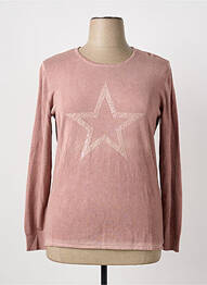 Pull coupe cintrée manches longues rose BARBARA LEBEK femme