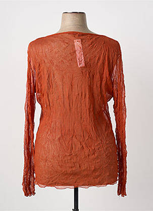 Top stretch manches longues orange KAKIE femme