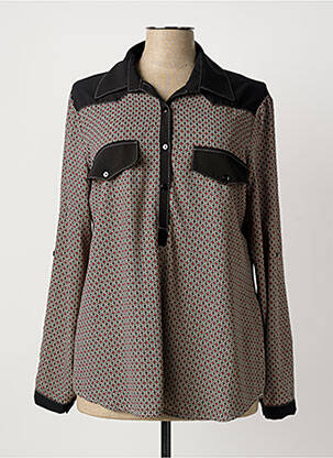 Tunique manches longues noir HALOGENE femme