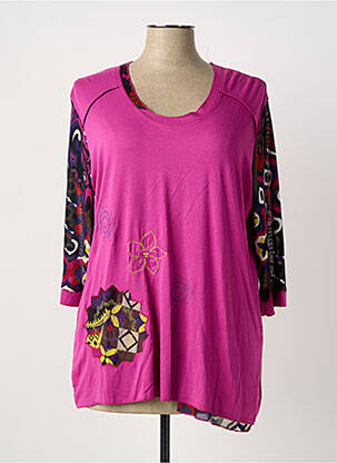 Tunique manches longues rose KAKIE femme